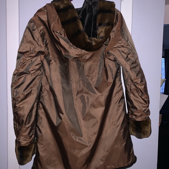 Reversible Brown Vintage Faux Fur Jacket - Picture 4 of 4